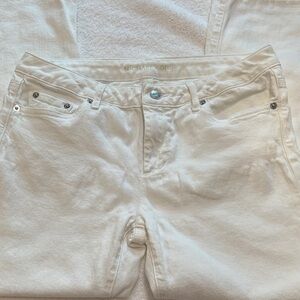 Michael Kors Women's Cream Straight Leg Jeans